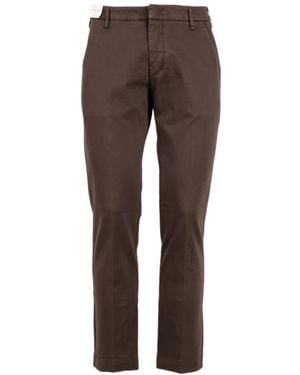 Entre Amis Slim-Fit Trousers - Brown