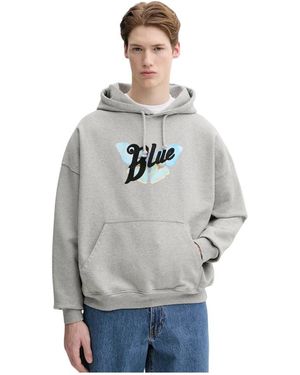 Bluemarble Relaxed Cotton Hoodie - Grau