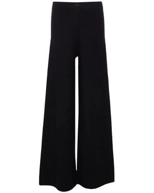 Max Mara Broeken ,Grijs ,Kasjmier Mxmfiabe Broek - Zwart