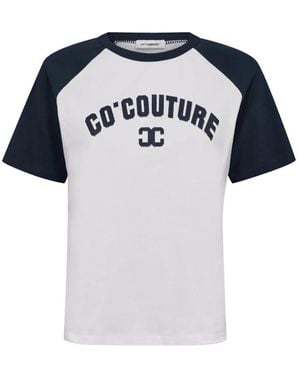 co'couture Sportliches Block Tee Mit Smart Print - Blau