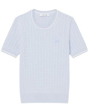 Lacoste Round-Neck Knitwear - Blu