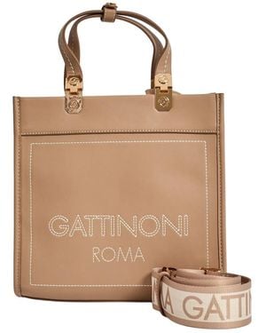 Gattinoni Tassen ,Leer Tote Bag - Bruin