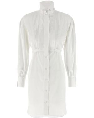 McQueen Tuxedo Chemisier Kleid - Weiß