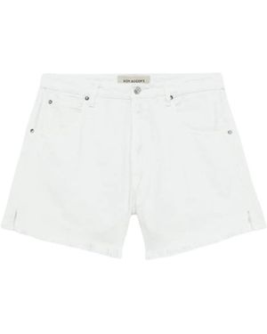 Roy Rogers Denim Shorts Mit Boyfriend Fit - Weiß
