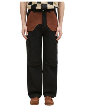 ANDERSSON BELL Inside Out Denim Cargo Pants - Zwart