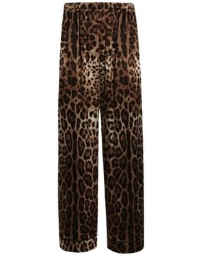 Dolce & Gabbana Wide Trousers - Brown