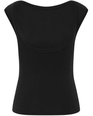 St. Agni Tops ,Zwart ,Katoen Cotton Ballerina Top