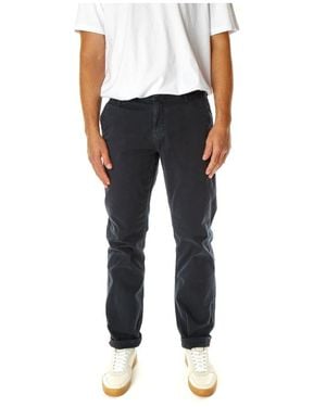 Blue De Gênes Menzo Dobby Tapered Fit Chino Pants - Schwarz