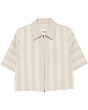 Fendi Pequin Drill Jas - Naturel