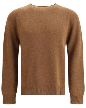 Jil Sander Round-Neck Knitwear - Marrone