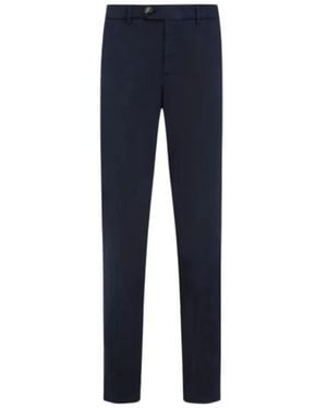 Brunello Cucinelli Slim-Fit Chino's Met Middelhoge Taille - Blauw