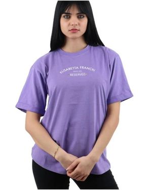 Elisabetta Franchi T-Shirts - Purple