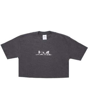 Huf Gun Metal Crop Tee Soft Fit - Blau