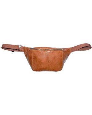 Btfcph Leder Bum Bag Mit Verstellbarem Gurt - Braun