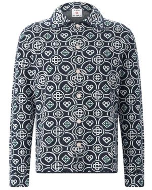 CASABLANCA Gebreid Shirt Met Lange Mouwen - Blauw