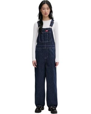 Dickies Jumpsuits & Playsuits ,Blauw ,Denim Losse Denim Overall