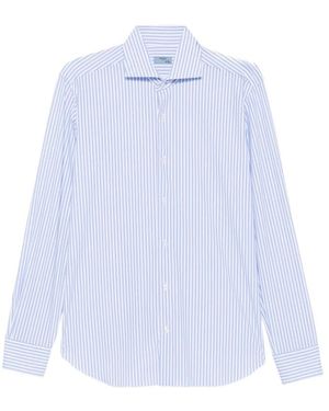 Barba Napoli Overhemden ,Blauw ,Katoen I' Stripe Shirt