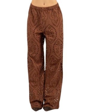 MC2 Saint Barth Wide Trousers - Brown
