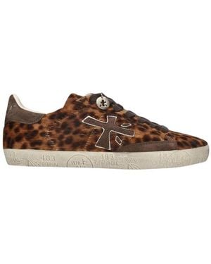 Premiata Schoenen ,Bruin ,Leer Stevend 8711