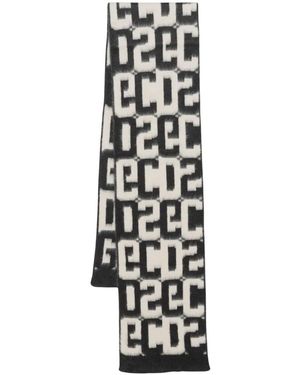 Gcds Monogram Scarf - Weiß