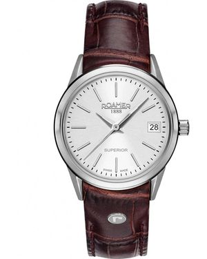 Roamer Superior 3H Horloge - Metallic