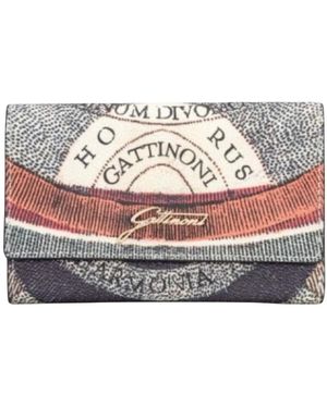 Gattinoni Accessoires ,Veelkleurig ,Leer Planetarium M Flap Wallet - Roze