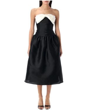 Self-Portrait Midi Dresses - Black