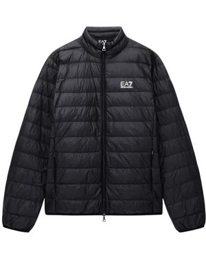 EA7 Jassen ,Zwart ,Leer Down Jacket