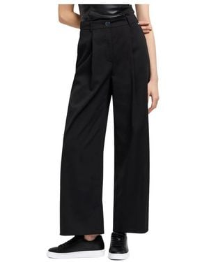 ARMANI EXCHANGE Wide Trousers - Black