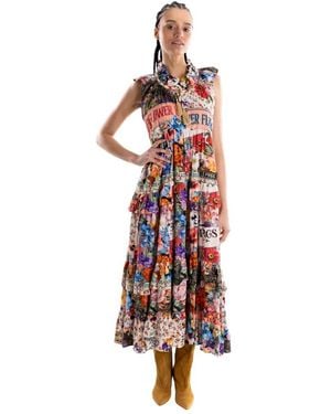 5 PROGRESS 16010 Flower Lover Maxi Kleid - Rot