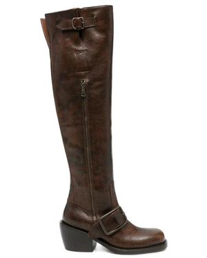 Dries Van Noten Over-Knee Boots - Marrón