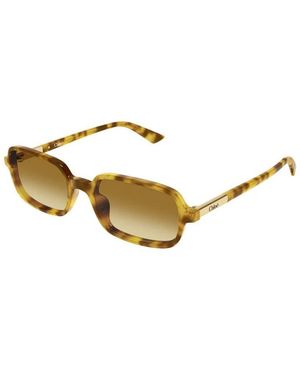 Chloé Rechthoekige Zonnebril - Metallic