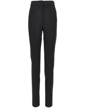 Max Mara Broeken ,Zwart ,Gecropt Broek Met Persvouw