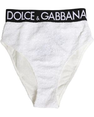 Dolce & Gabbana Ondergoed ,Wit ,Nylon High Waist Panty