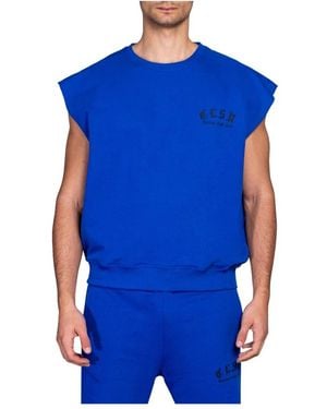 Cor Sine Labe Doli Sleeveless Tops - Blue