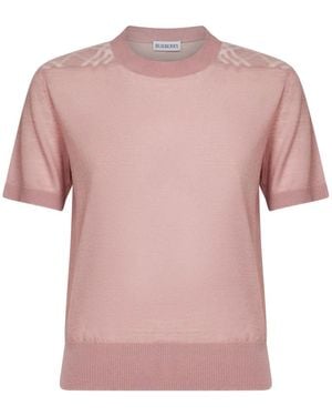 Burberry Round-Neck Knitwear - Pink