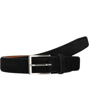 Magnanni Suède Riem Met Metalen Gesp - Zwart