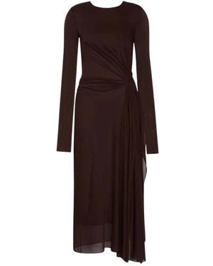 Max Mara Kleedjes ,Bruin ,Viscose Crêpe Jersey Gaasjurk