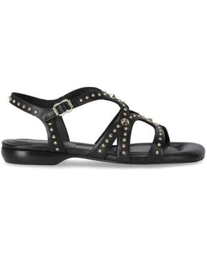 Ash Studded Flat Sandal - Schwarz
