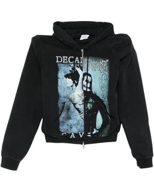 Vetements Hoodies & Sweatvesten ,Zwart ,Zip-Throughs