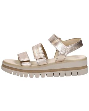 Gabor Schoenen ,Leer Platte Sandalen - Naturel