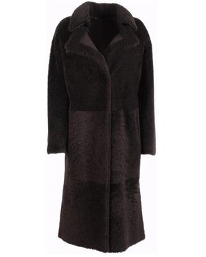 Diego M Single-Breasted Coats - Negro