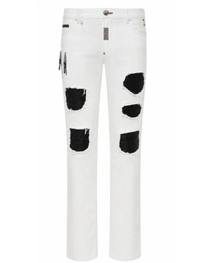 Philipp Plein Slim-Fit Jeans - Blanco