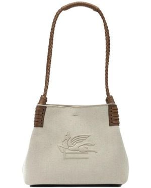 Etro Kleine Canvas Libra Tote Bag - Natur