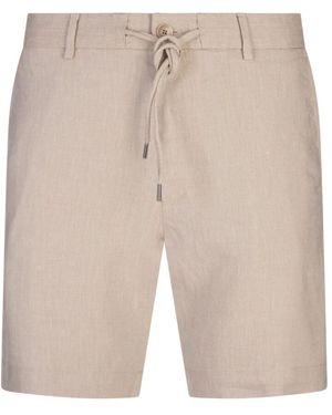 BOSS Braune Leinenhose Mit Elastan - Natur