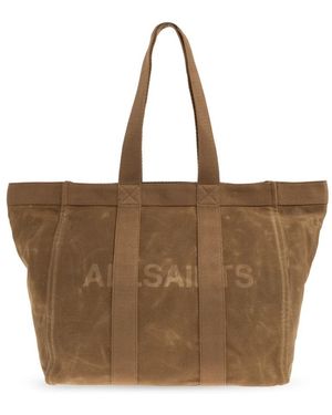 AllSaints Layo Geräumige Tragetasche Aus Canvas - Braun