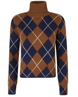 Be You Truien & Vesten ,Veelkleurig ,Coltrui - Blauw