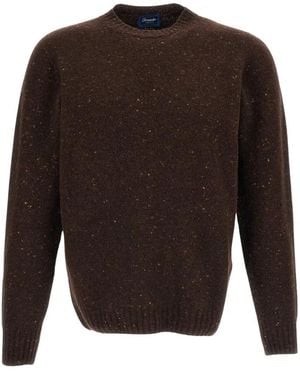 Drumohr Round-Neck Knitwear - Marrone