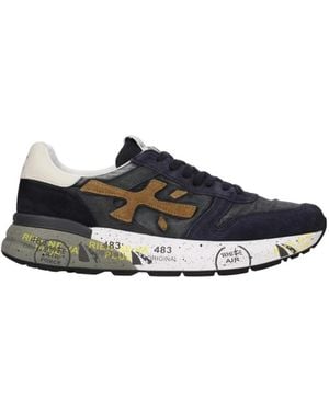Premiata Schoenen ,Blauw ,Leer Mick 8435