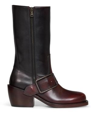 Dries Van Noten Cowboy Boots - Marrone